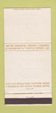 Matchbook Cover - ADS Film Productions Toronto ON WEAR 30 Strike