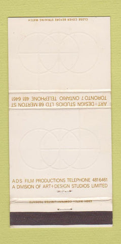 Matchbook Cover - ADS Film Productions Toronto ON WEAR 30 Strike