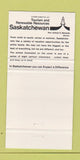 Matchbook Cover - Saskatchewan Tourism  Bird BLUE WEAR 30 Strike