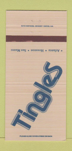 Matchbook Cover - Tingles Atlanta Houston San Mateo 30 Strike