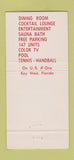 Matchbook Cover - Sportsmen's Inn Key West FL 30 Strike