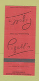 Matchbook Cover - Pigall's Restaurant Cincinnati OH French 30 Strike