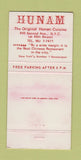 Matchbook Cover - Hunam Chinese Restaurant New York City 30 Strike