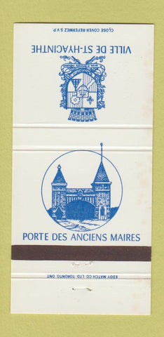 Matchbook Cover - Ville De St Hyacinthe QC 30 Strike