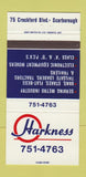 Matchbook Cover - Harkness Vans Tractors Trailers Scarborough ON 30 Strike