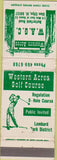 Matchbook Cover - Western Acres Golf Glen Ellyn IL golf WEAR