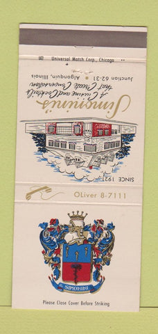 Matchbook Cover - Simonini's Restaurant Algonquin IL 30 Strike