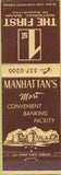 Matchbook Cover - The First National Bank of Manhattan
