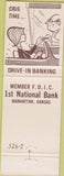 Matchbook Cover - The First National Bank of Manhattan