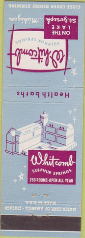 Matchbook Cover - Whitcomb Sulphur Springs St Joseph MI