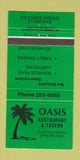 Matchbook Cover - Oasis Restaurant Tavern Etobicoke ON strip club 30 Strike
