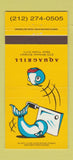 Matchbook Cover - Aquagrill New York City fish seafood 30 Strike