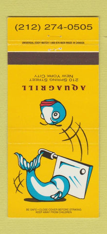Matchbook Cover - Aquagrill New York City fish seafood 30 Strike