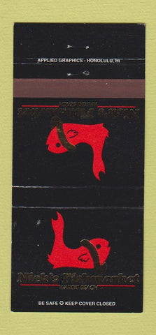 Matchbook Cover - Nick's Fish Market Waikiki Beach Hawaii 30 Strike