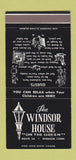 Matchbook Cover - Windsor House Windsor CT 30 Strike