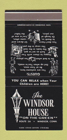 Matchbook Cover - Windsor House Windsor CT 30 Strike