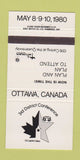 Matchbook Cover - Talisman Motor Hotel Ottawa ON 1980 Meeting 30 Strike