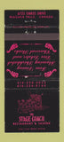 Matchbook Cover - Stage Coach Restaurant Tavern Niagara Falls ON WEAR 30 Strike