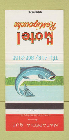 Matchbook Cover - Hotel Motel Restigouche Matapedia QC 30 Strike