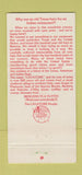 Matchbook Cover - Cavatore Italian Restaurant Houston TX 30 Strike
