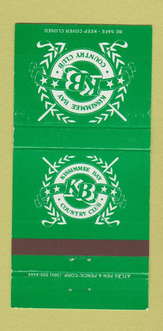 Matchbook Cover - Kissimmee Bay Country Club FL 30 Strike