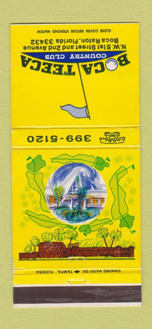 Matchbook Cover - Boca Teeca Country Club Boca Raton FL 30 Strike