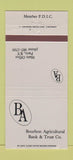 Matchbook Cover - Bourbon Agricultural Bank Paris KY 30 Strike