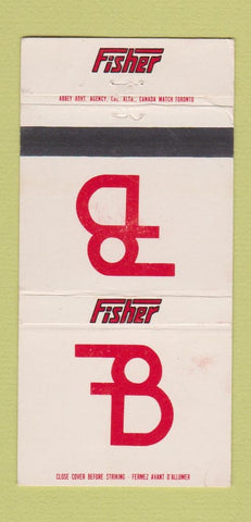 Matchbook Cover - Fisher Building Supply Regina SK Bowden AB WEAR 30 Strike