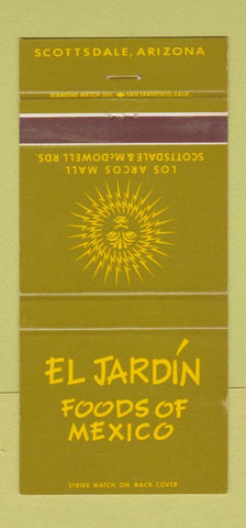 Matchbook Cover - El Jardin Mexican Food Scottsdale AZ 30 Strike