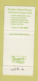 Matchbook Cover - Hillcrest Golf and Country Club Hollywood FL 30 Strike