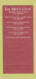Matchbook Cover - The Men's Club Houston TX Charlotte Dallas 30 Strike