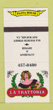 Matchbook Cover - La Trattoria Restaurant San Rafael CA girlie 30 Strike