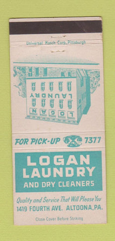 Matchbook Cover - Logan Laundry Altoona PA 30 Strike