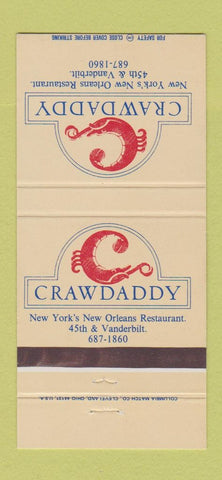 Matchbook Cover - Crawdaddy Restuarnat New York City 30 Strike
