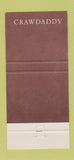Matchbook Cover - Crawdaddy Restuarnat New York City 30 Strike