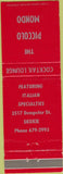Matchbook Cover - Piccolo Mondo Skokie IL