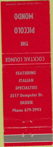 Matchbook Cover - Piccolo Mondo Skokie IL