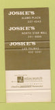 Matchbook Cover - Joske's Stores TX 30 Strike
