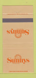 Matchbook Cover - Sunnys Cerritos La Habra Bellflower CA 30 Strike