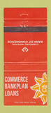 Matchbook Cover - Commerce Bank Plan Loans Canadian Imperial 30 Strike