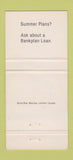 Matchbook Cover - Commerce Bank Plan Loans Canadian Imperial 30 Strike