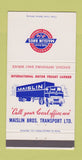 Matchbook Cover - Maislin Bros Trucking Canada 30 Strike