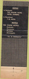 Matchbook Cover - Kahler Hotel Rochester MN