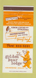 Matchbook Cover - Golden Bear Lodge Kenwood CA 30 Strike