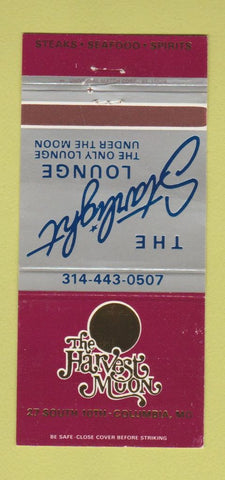 Matchbook Cover - Harvest Moon Columbia MO Starlight Lounge 30 Strike