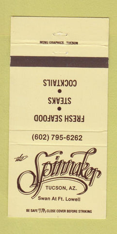 Matchbook Cover - Spinnaker Tucson AZ Restaurant 30 Strike
