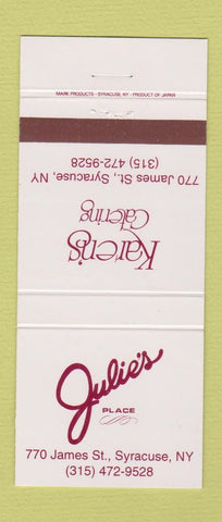 Matchbook Cover - Julie's Place Syracuse NY 30 Strike
