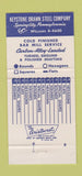 Matchbook Cover - Keybrite Keystone Steel Spring City PA 30 Strike
