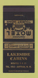 Matchbook Cover - Lakeside Cabins Antrim NH SAMPLE 30 Strike