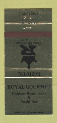 Matchbook Cover - Royal Gourmet Chinese Restaurant  30 Strike